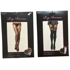 2 PAIRS Leg Avenue Hosiery ~ OS ~ NWT